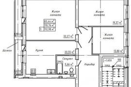 3-комн. квартира, 112 м², 4/5 эт.

