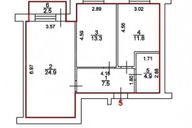 2-к. квартира, 64,9 м², 2/4 эт.