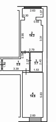 1-к. квартира, 38,4 м², 3/8 эт.