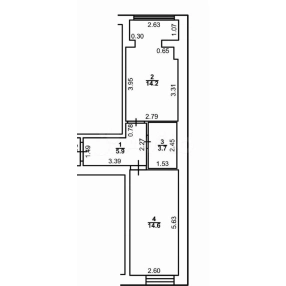 1-к. квартира, 38,4 м², 3/8 эт.
