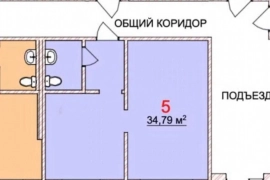 Своб. планировка, 34,7 м², 1/3 эт.