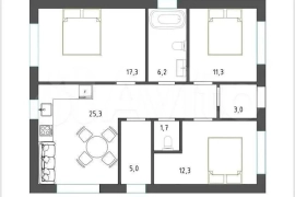 Дом 120 м² на участке 5 сот.