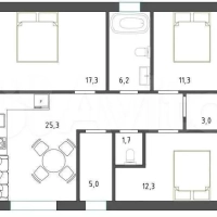 Дом 120 м² на участке 5 сот.