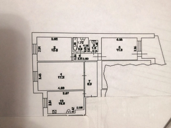 3-комн. квартира, 63,6 м²